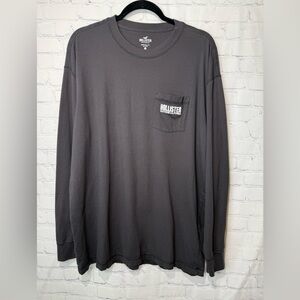 Hollister oversized fit size large charcoal grey long sleeve t-shirt